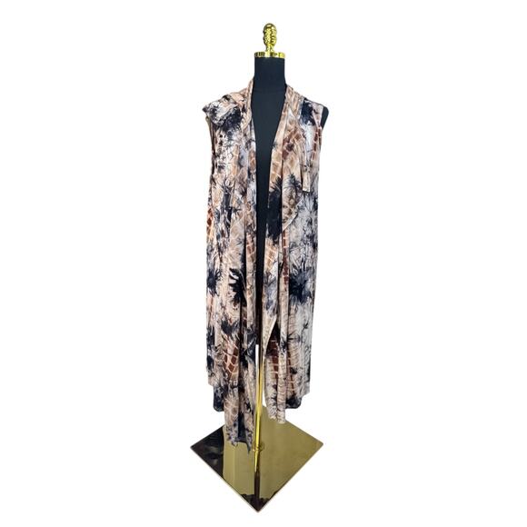Coin 1804 Tie-Dye Hooded Top - 3X - Plus Size Top - Picture 1 of 7